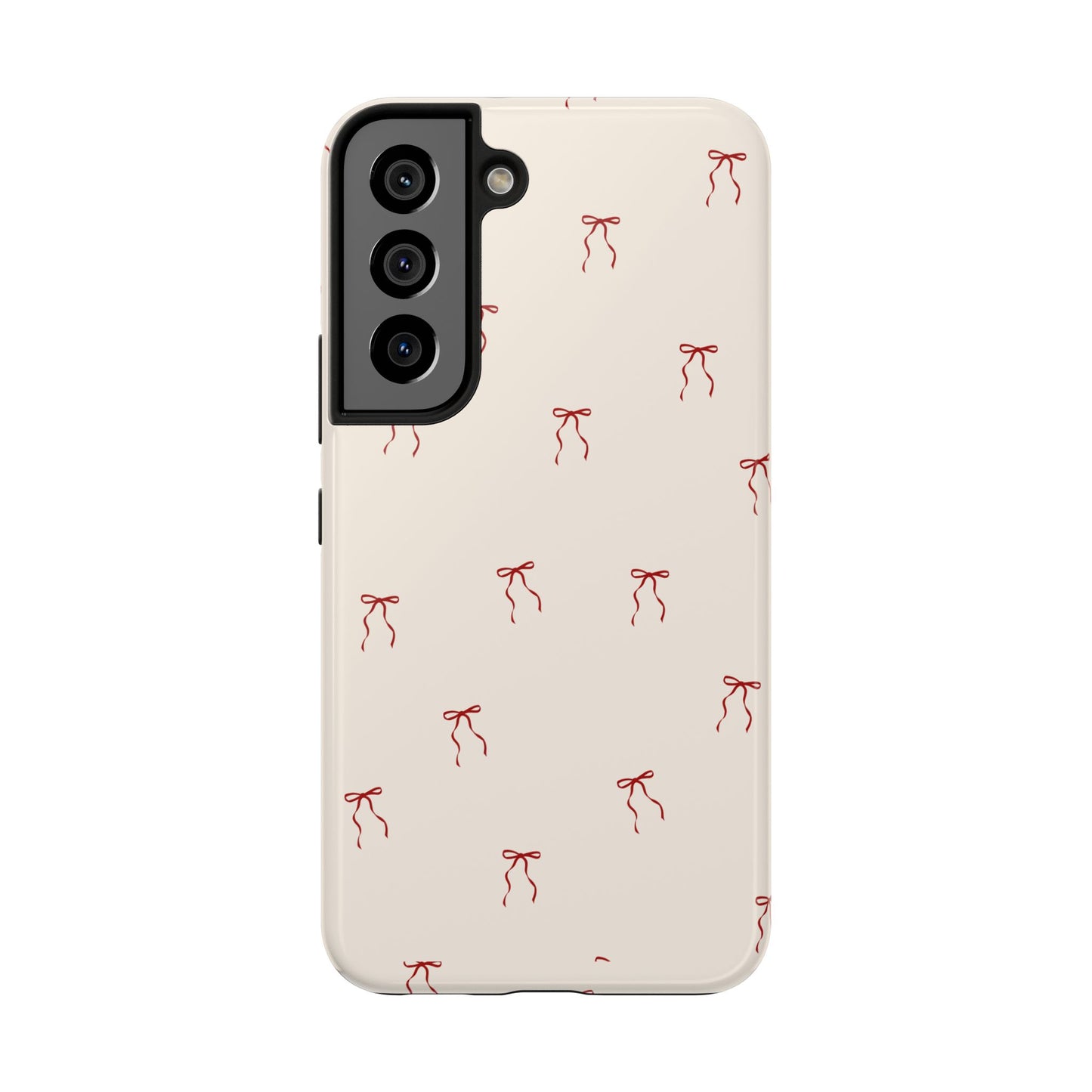 Ribbon Cute Bow Pattern Tough Phone Cases, Bow Phone Cover, Stylish Phone Protectors, Gift for Girls, Trendy Tech Accessories