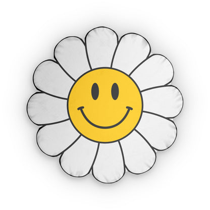 Vibrant Preppy Aesthetic Smiley Custom Shaped Pillow