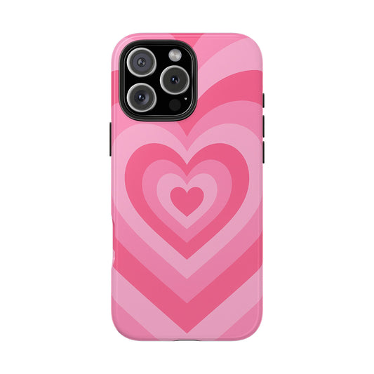 Beautiful Cute Pink Beating Hearts Tough Phone Case - Aesthetic Gift for Valentines Day