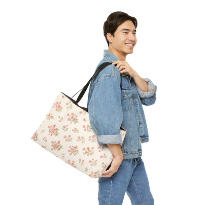 Pretty Botanical Floral Weekender Tote Bag - Perfect for Travel & Beach Days