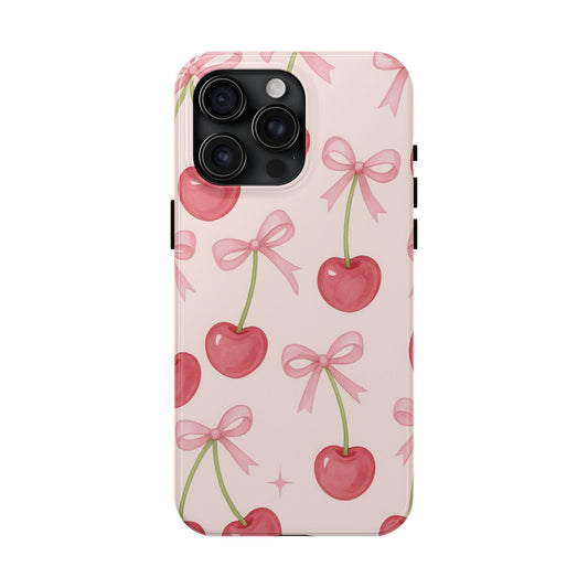 Pretty Cherry Ribbon Phone Case - Tough & Stylish Protector