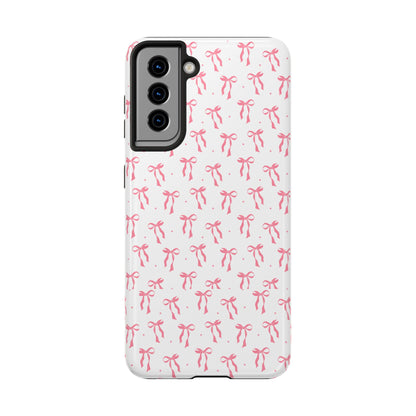 Ribbon Ballet Tough Phone Case - Stylish pink bows aesthetic