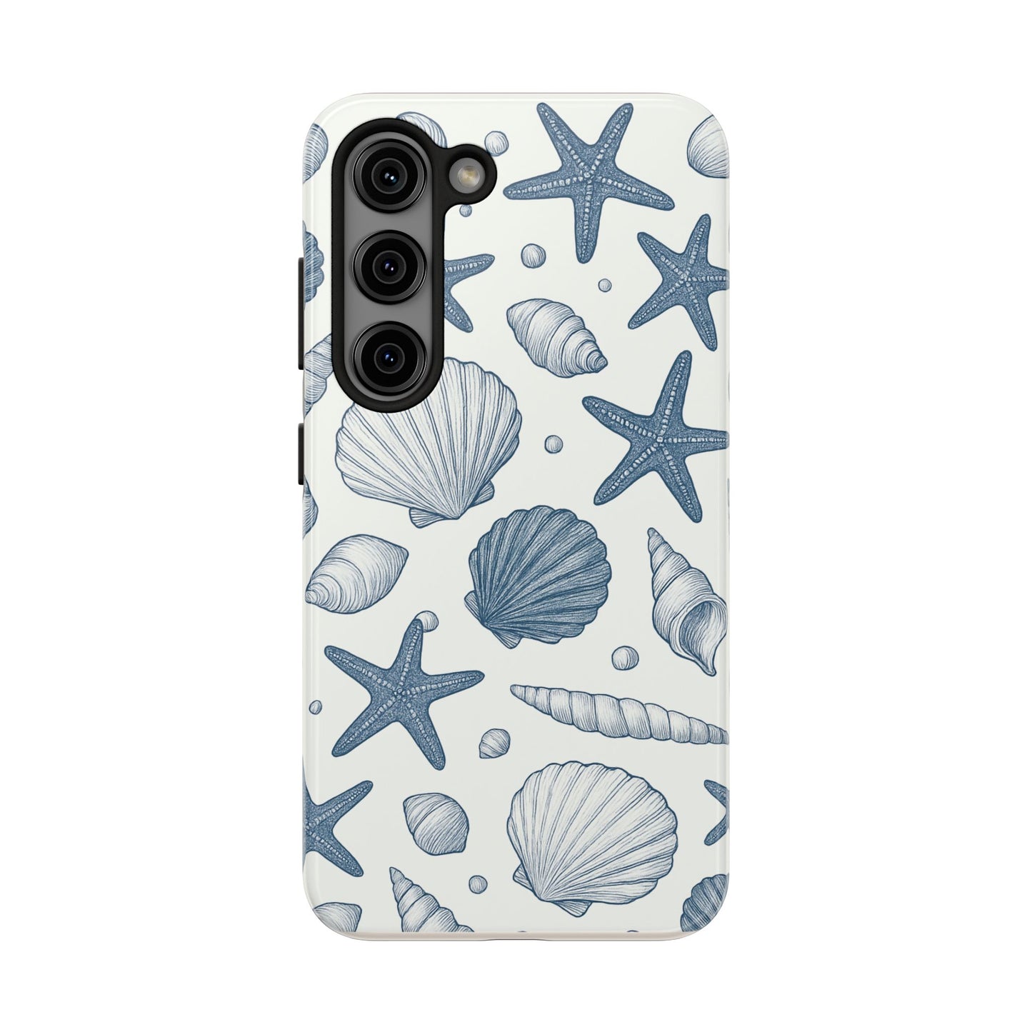 Z Coastal Shells Tough Phone Case - Nautical Design for Ocean Lovers