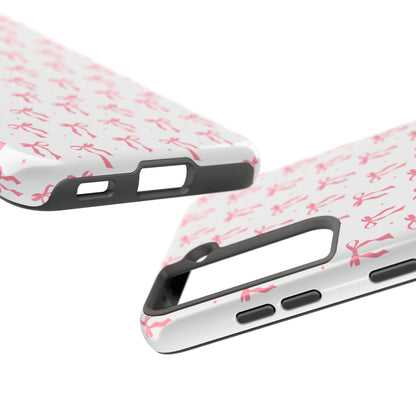 Ribbon Ballet Tough Phone Case - Stylish pink bows aesthetic