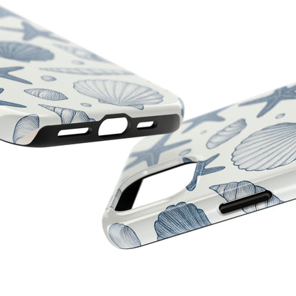 Z Coastal Shells Tough Phone Case - Nautical Design for Ocean Lovers