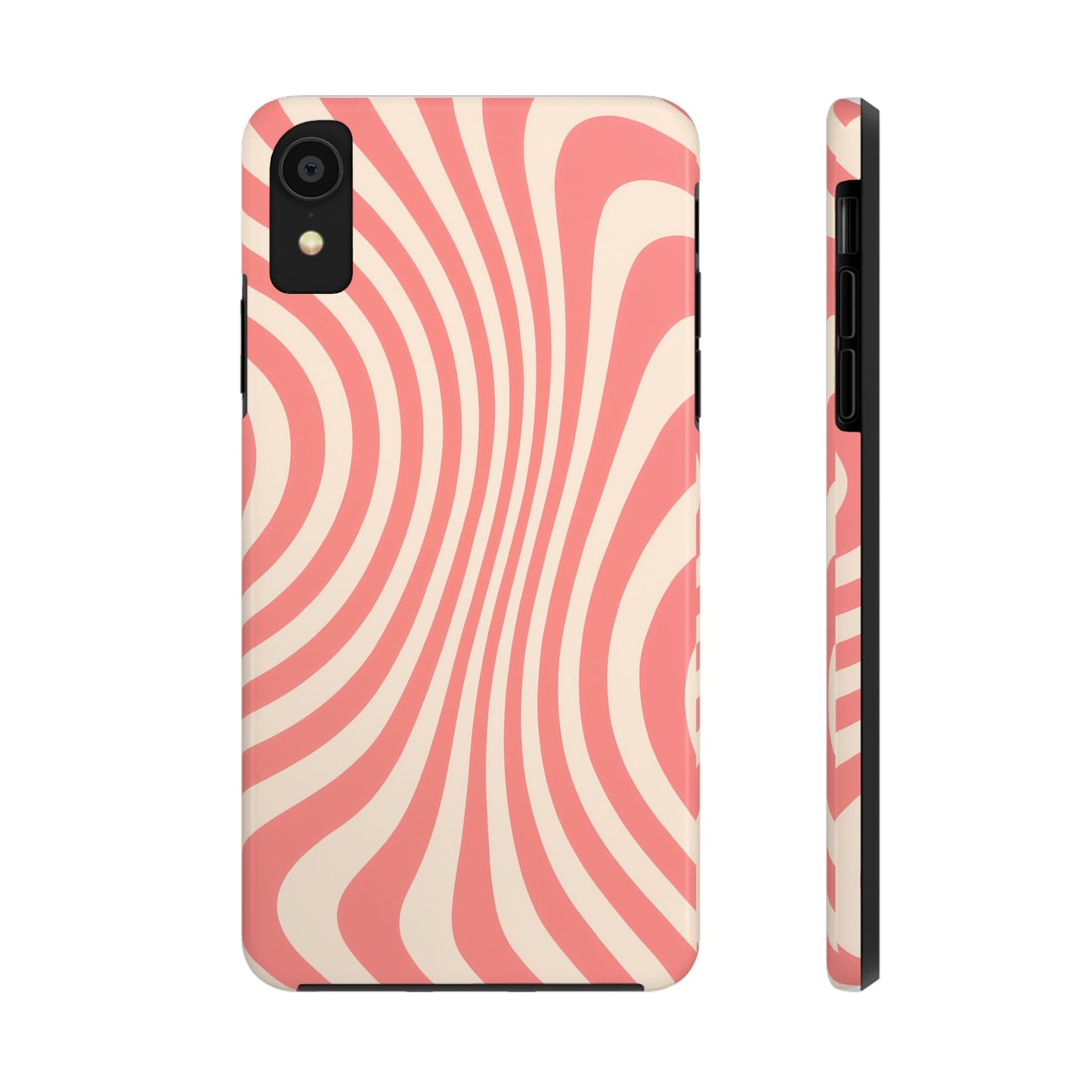 Stylish Waves Phone Case - Trendy Mobile Accessory, Durable Protection, Gift for Teens, Modern Design, Pink Aesthetic