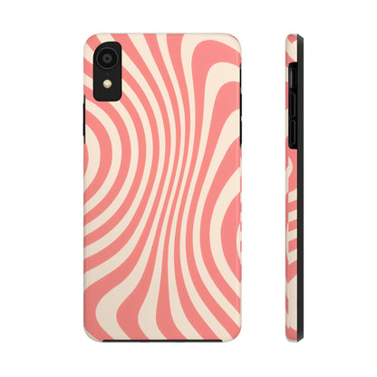 Stylish Waves Phone Case - Trendy Mobile Accessory, Durable Protection, Gift for Teens, Modern Design, Pink Aesthetic