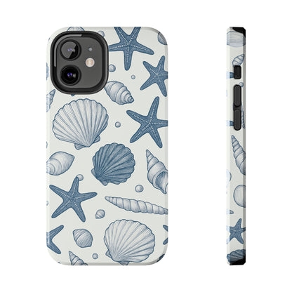 Z Coastal Shells Tough Phone Case - Nautical Design for Ocean Lovers