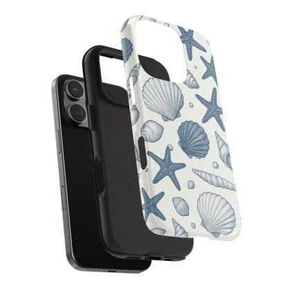 Z Coastal Shells Tough Phone Case - Nautical Design for Ocean Lovers