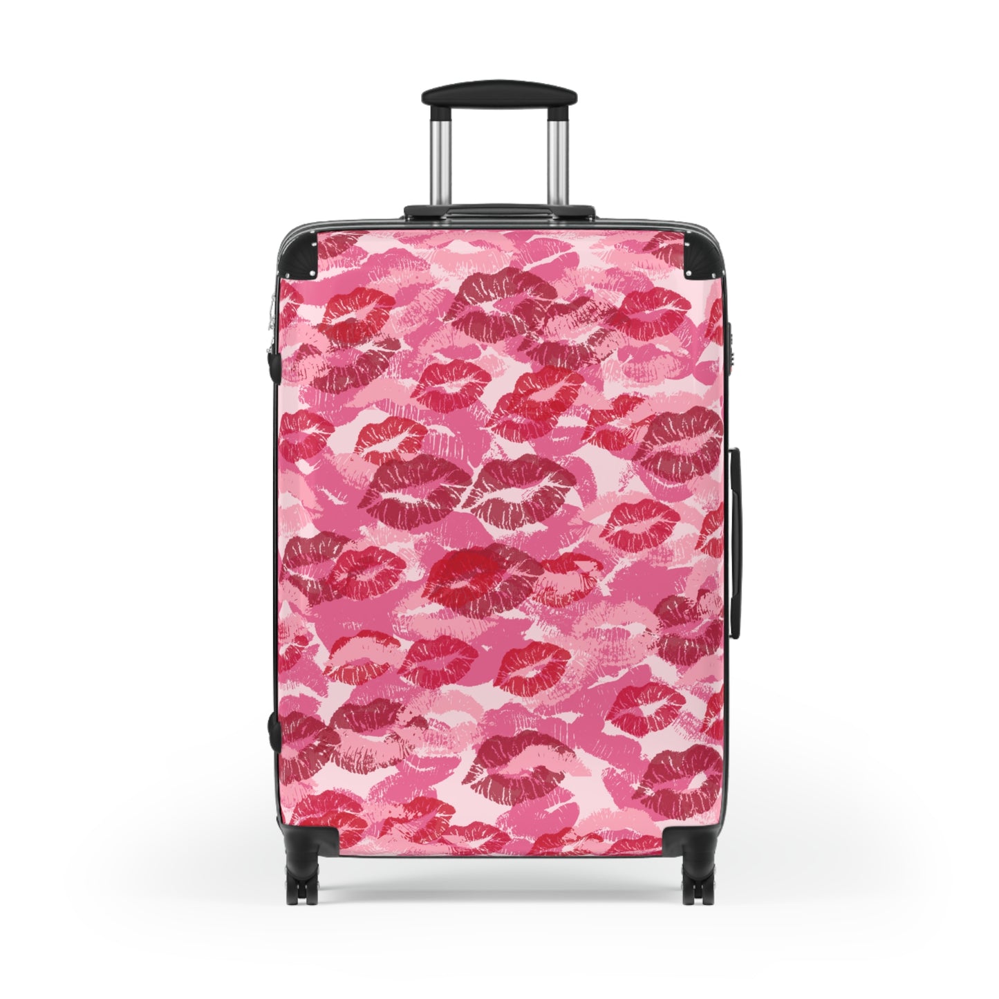 Stylish Suitcase with Lipstick Print | Perfect for Travel, Gifts, Valentine's Day, Weekend Getaways, Fashionable Luggage