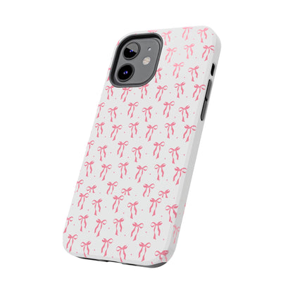 Ribbon Ballet Tough Phone Case - Stylish pink bows aesthetic