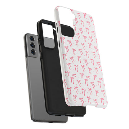 Ribbon Ballet Tough Phone Case - Stylish pink bows aesthetic