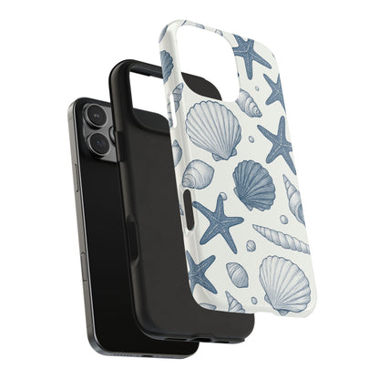 Z Coastal Shells Tough Phone Case - Nautical Design for Ocean Lovers