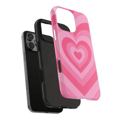 Beautiful Cute Pink Beating Hearts Tough Phone Case - Aesthetic Gift for Valentines Day