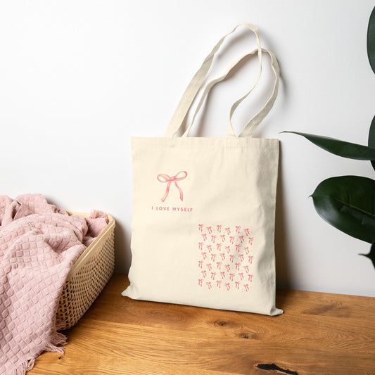 Bag - I Love Myself Cotton Canvas Tote Bag - Eco-Friendly Shopping & Self-Care Gift