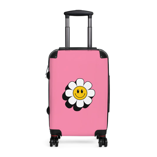 Happy Daisy Rolling Suitcase - Smiley Travel Luggage for Fun Adventures