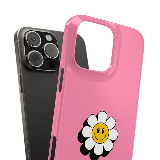Cheerful Daisy Phone Case, Slim Phone Cover, Cute Floral Case, Unique Gift, Trendy Accessory for Spring, Pastel Aesthetic