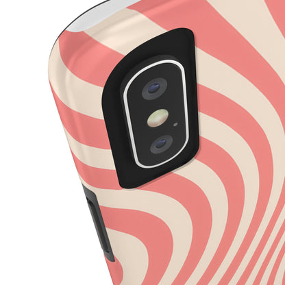 Stylish Waves Phone Case - Trendy Mobile Accessory, Durable Protection, Gift for Teens, Modern Design, Pink Aesthetic