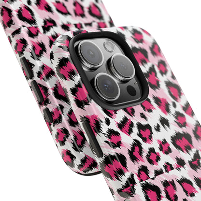 Stylish Chic Pink Leopard Tough Phone Case - Durable & Trendy Protection