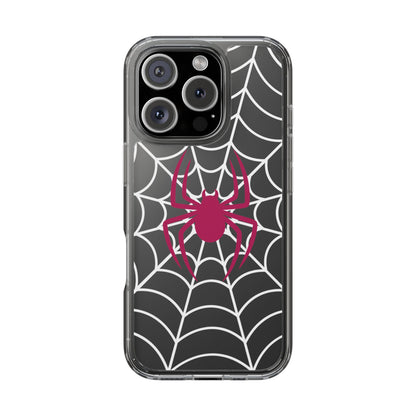 Spider Web Clear Phone Case - Stylish Protection
