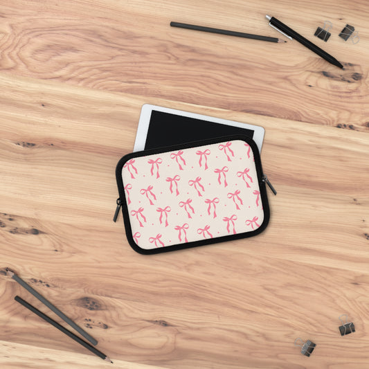 Chic Ribbon Laptop Sleeve - Stylish Protection for Your Tech