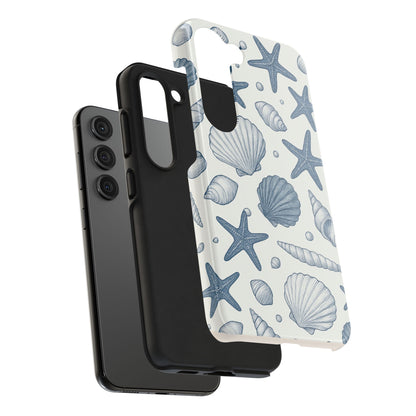 Z Coastal Shells Tough Phone Case - Nautical Design for Ocean Lovers