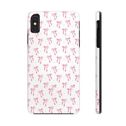 Ribbon Ballet Tough Phone Case - Stylish pink bows aesthetic