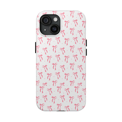 Ribbon Ballet Tough Phone Case - Stylish pink bows aesthetic