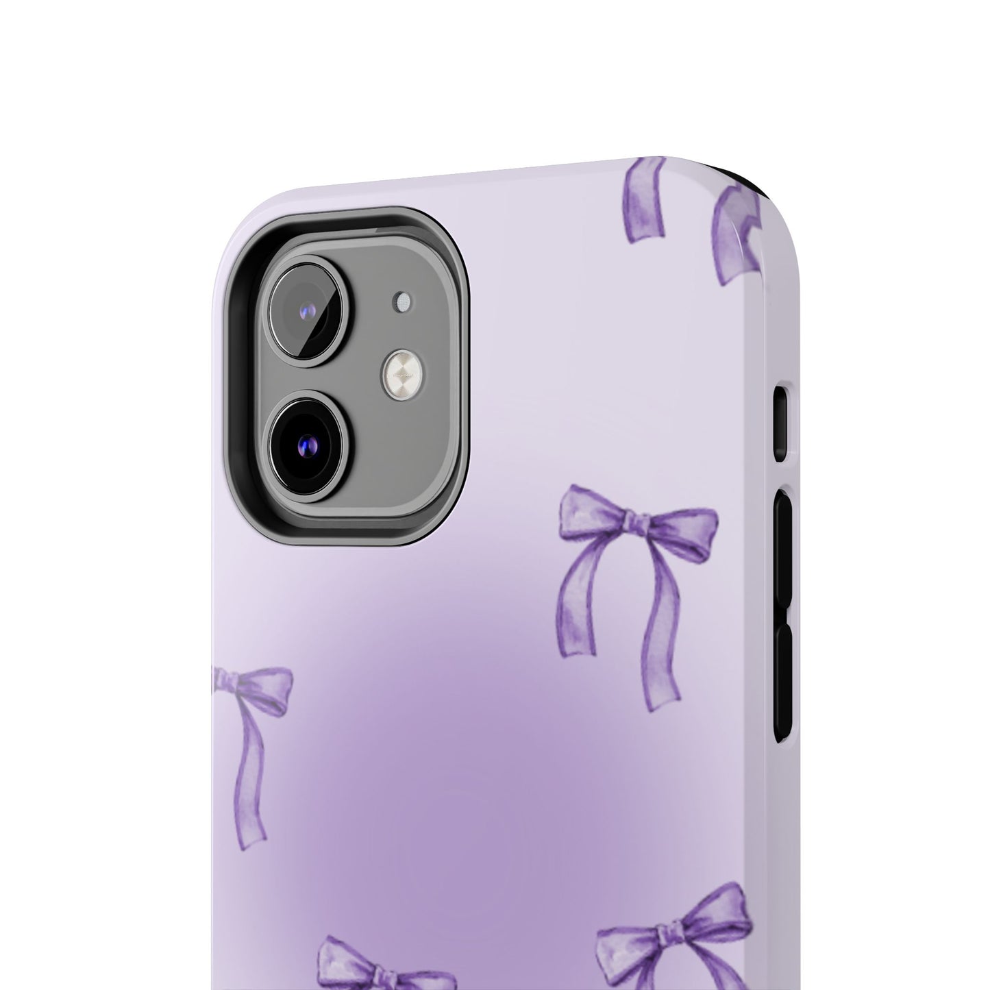 Purple Chic Bow Pattern Phone Case - Stylish Protection for All Occasions