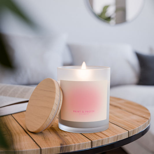 Serene Frosted Candle, Aromatherapy Candle, Home Decor, Eco-Friendly Gift, Self-Care Essentials, Relaxation Gift