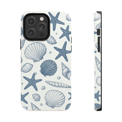 Z Coastal Shells Tough Phone Case - Nautical Design for Ocean Lovers