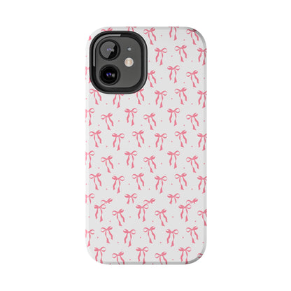 Ribbon Ballet Tough Phone Case - Stylish pink bows aesthetic