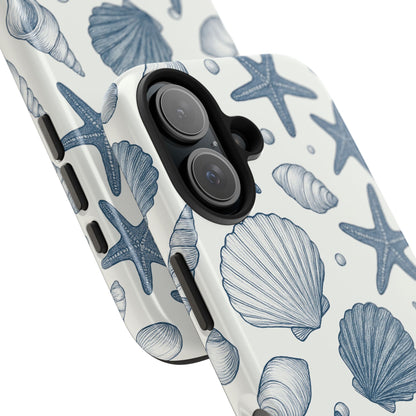 Z Coastal Shells Tough Phone Case - Nautical Design for Ocean Lovers