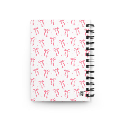 Self-Love Spiral Bound Journal with Pink Ribbons Design - Perfect for Daily Reflections and Affirmations