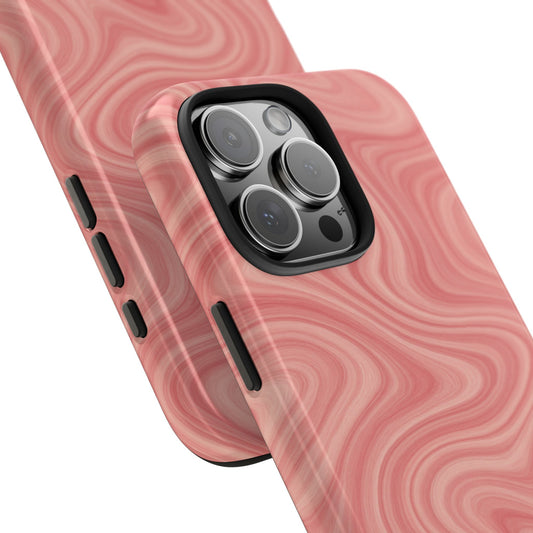 Pink Abstract Marble Tough Phone Case - Durable & Stylish Protection