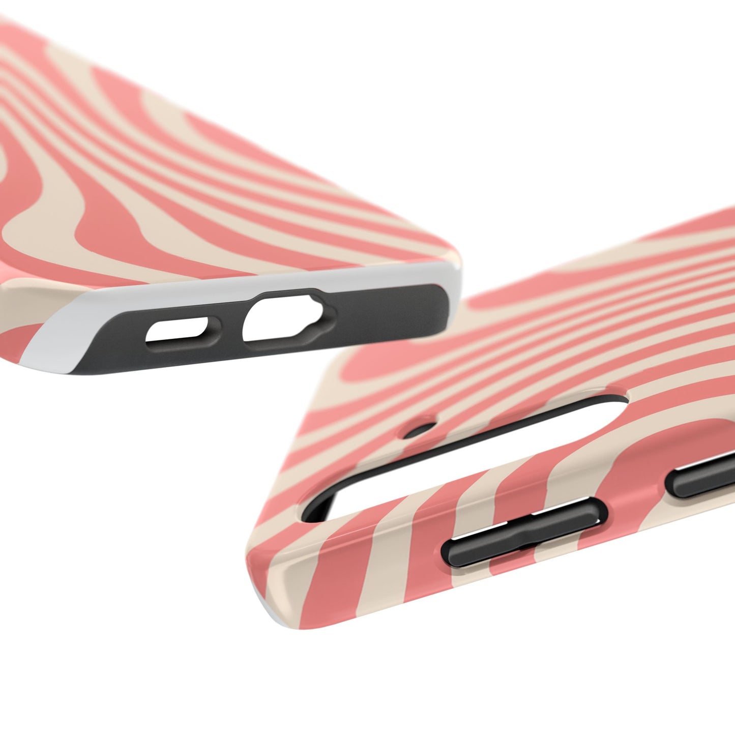 Stylish Waves Phone Case - Trendy Mobile Accessory, Durable Protection, Gift for Teens, Modern Design, Pink Aesthetic