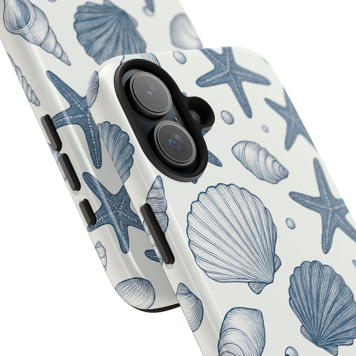 Z Coastal Shells Tough Phone Case - Nautical Design for Ocean Lovers