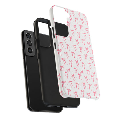 Ribbon Ballet Tough Phone Case - Stylish pink bows aesthetic