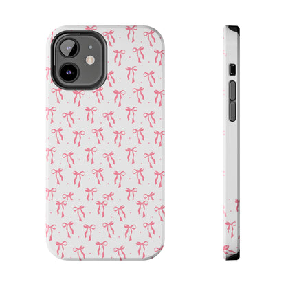 Ribbon Ballet Tough Phone Case - Stylish pink bows aesthetic