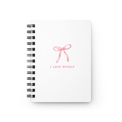 Self-Love Spiral Bound Journal with Pink Ribbons Design - Perfect for Daily Reflections and Affirmations