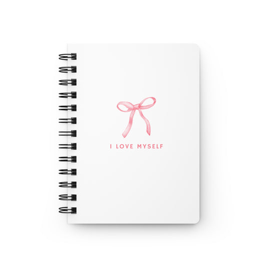 Self-Love Spiral Bound Journal with Pink Ribbons Design - Perfect for Daily Reflections and Affirmations