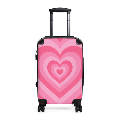 Heart Pattern Carry-On Luggage - Cute Travel Suitcase, Valentines Day Gift, Love Themed Baggage, Stylish Travel Accessory, Heart Design Bag