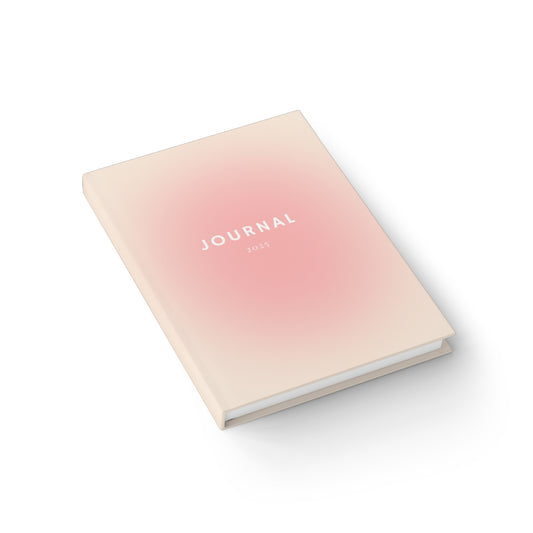Beautiful Pink Print Journal - Ruled Line Notebook for Daily Inspiration