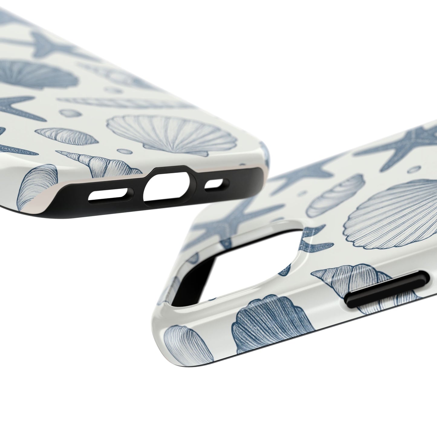 Z Coastal Shells Tough Phone Case - Nautical Design for Ocean Lovers