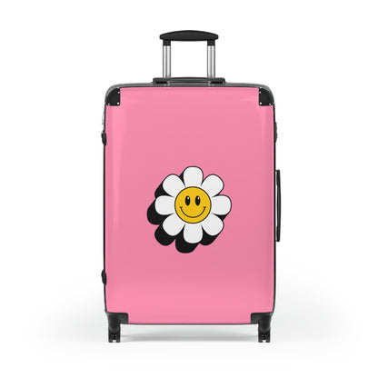 Happy Daisy Rolling Suitcase - Smiley Travel Luggage for Fun Adventures