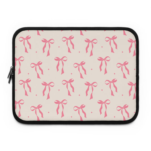 Chic Ribbon Laptop Sleeve - Stylish Protection for Your Tech