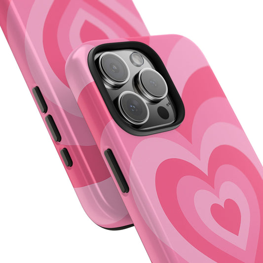 Beautiful Cute Pink Beating Hearts Tough Phone Case - Aesthetic Gift for Valentines Day