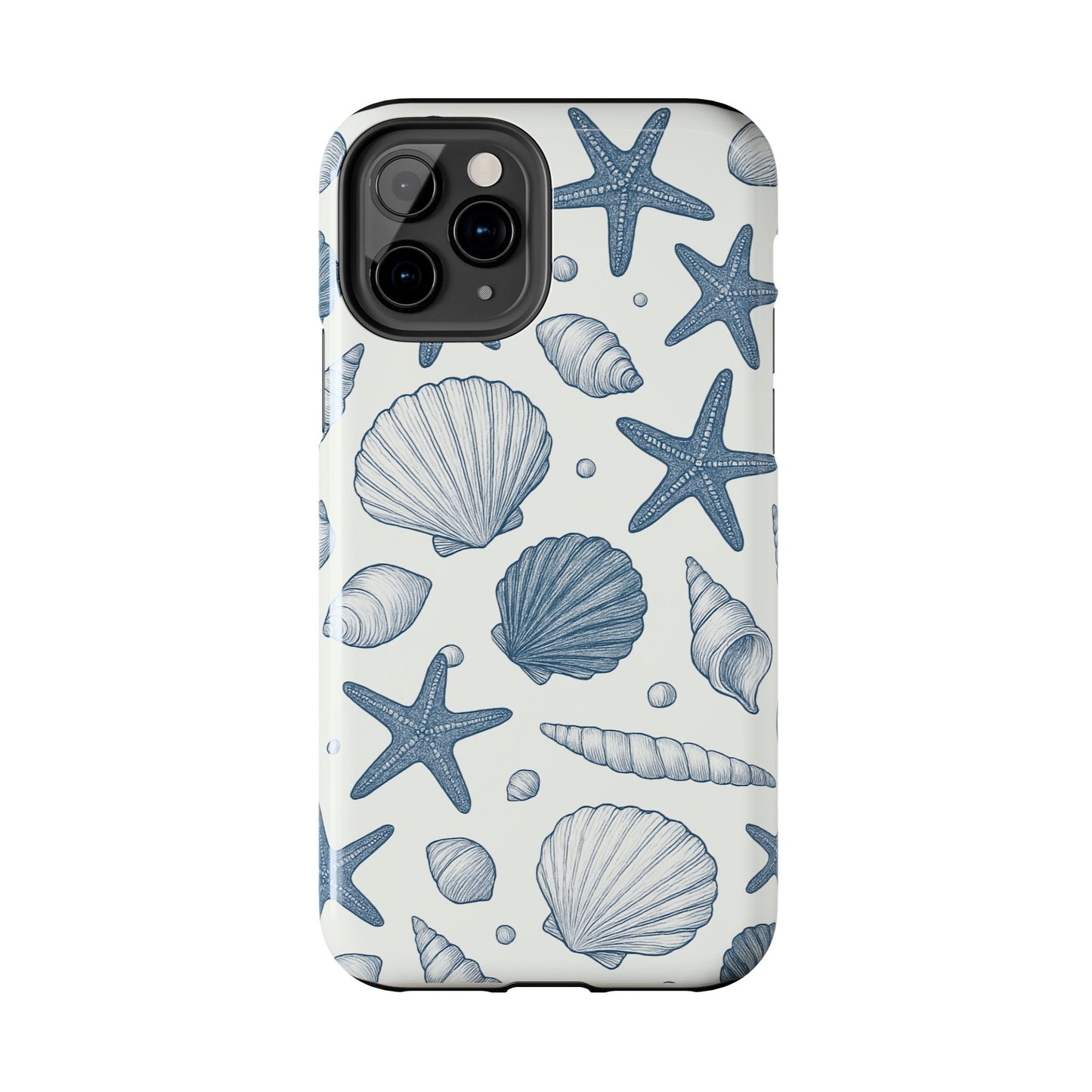 Z Coastal Shells Tough Phone Case - Nautical Design for Ocean Lovers