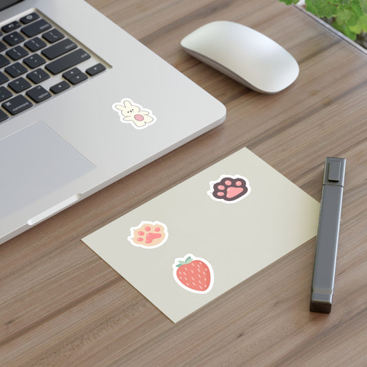 Z Fun Cute Animal Sticker Sheets - Adorable Paw Prints and Bunny Designs