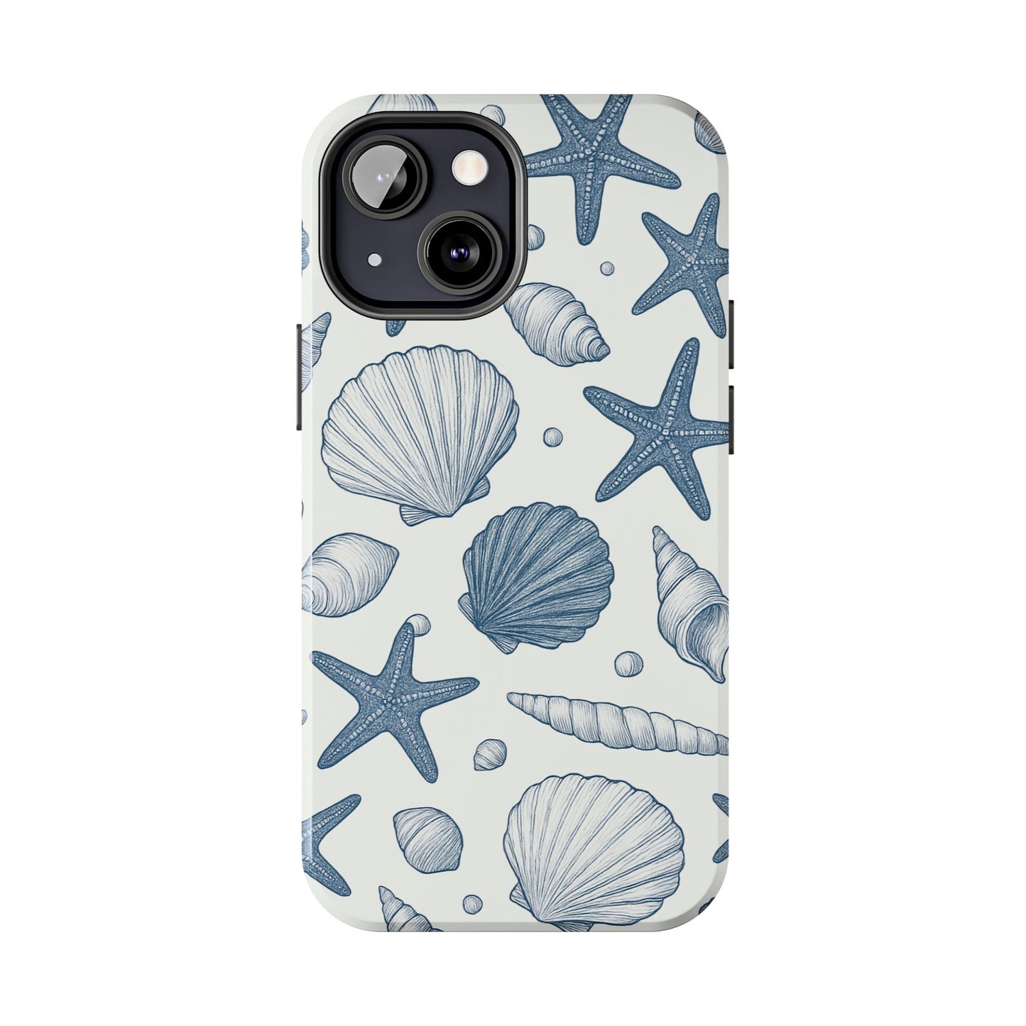 Z Coastal Shells Tough Phone Case - Nautical Design for Ocean Lovers